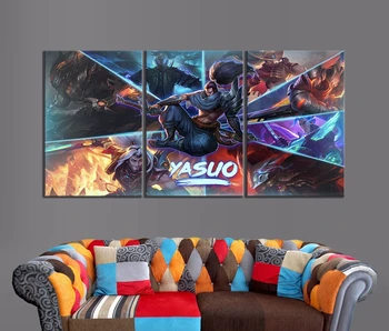 3 Piece Decorative Painting Poster New Fashion Office Home Mural League of Legends Yasuo LOL HD Game Painting Fanxin Wholesale
3 Piece Decorative Painting Poster New Fashion Office Home Mural League of Legends Yasuo LOL HD Game Painting Fanxin Wholesale
