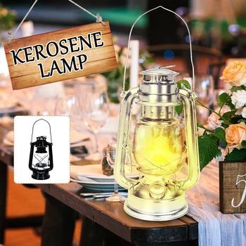 Retro Classic Kerosene Lamp LED Dimmable Kerosene Lanterns Wick Portable Outdoor Camp Paraffin Hurricane Emergency Lamps
Retro Classic Kerosene Lamp LED Dimmable Kerosene Lanterns Wick Portable Outdoor Camp Paraffin Hurricane Emergency Lamps