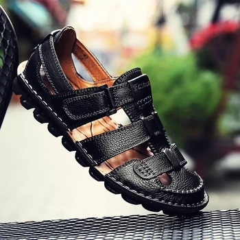 Sandals Men Summer Genuine Leather Sandals Slippers Fashion Breathable Outdoor Casual Shoes Zapatos Hombre Big Size 38-48
Sandals Men Summer Genuine Leather Sandals Slippers Fashion Breathable Outdoor Casual Shoes Zapatos Hombre Big Size 38-48