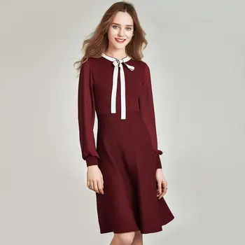 HAVVA Autumn and Winter Women Bow O-neck Mesh Lantern Sleeve Bottoming Dress Female High Waist Mini A-line Dress Q4385
HAVVA Autumn and Winter Women Bow O-neck Mesh Lantern Sleeve Bottoming Dress Female High Waist Mini A-line Dress Q4385