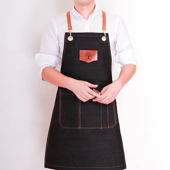 Denim apron Korean fashion cafe division kitchen manicure men Chinese work clothes draw custom logo 
Denim apron Korean fashion cafe division kitchen manicure men Chinese work clothes draw custom logo