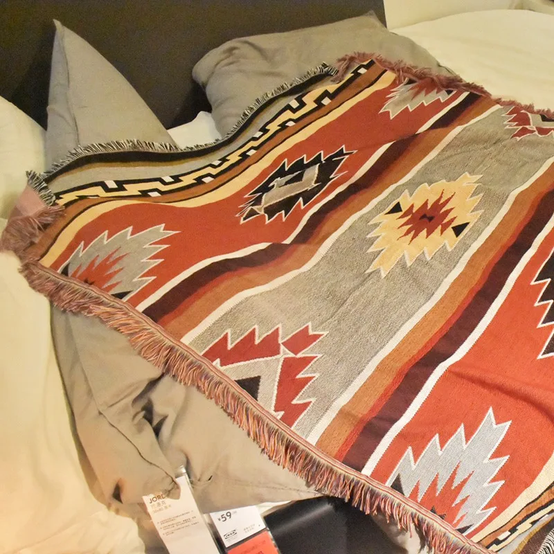 Bohemian Blanket Couch Sofa Carpet Slipcover Throws Plaid Rectangular Boho Stitching Travel Plane Blanket
Bohemian Blanket Couch Sofa Carpet Slipcover Throws Plaid Rectangular Boho Stitching Travel Plane Blanket