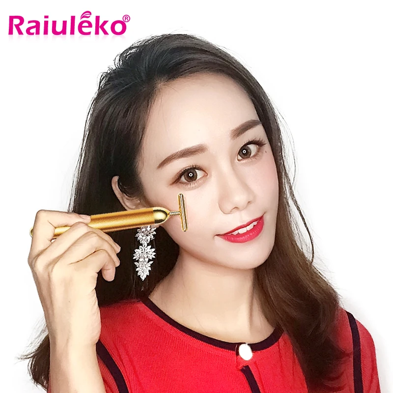 Slimming Face Roller 24k Gold Colour Vibration Facial Beauty Roller Massager Stick Lift Skin Tightening Wrinkle Bar Face Massage
Slimming Face Roller 24k Gold Colour Vibration Facial Beauty Roller Massager Stick Lift Skin Tightening Wrinkle Bar Face Massage