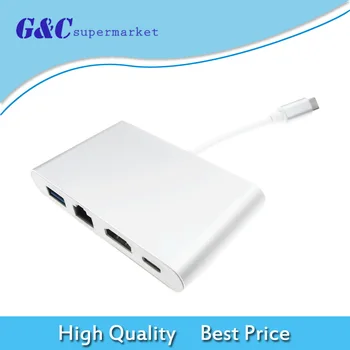 USB C to HDMI 4K+Gigabit Ethernet (RJ45 Port)+USB 3.1 Type C Adapter Converter diy electronics
USB C to HDMI 4K+Gigabit Ethernet (RJ45 Port)+USB 3.1 Type C Adapter Converter diy electronics