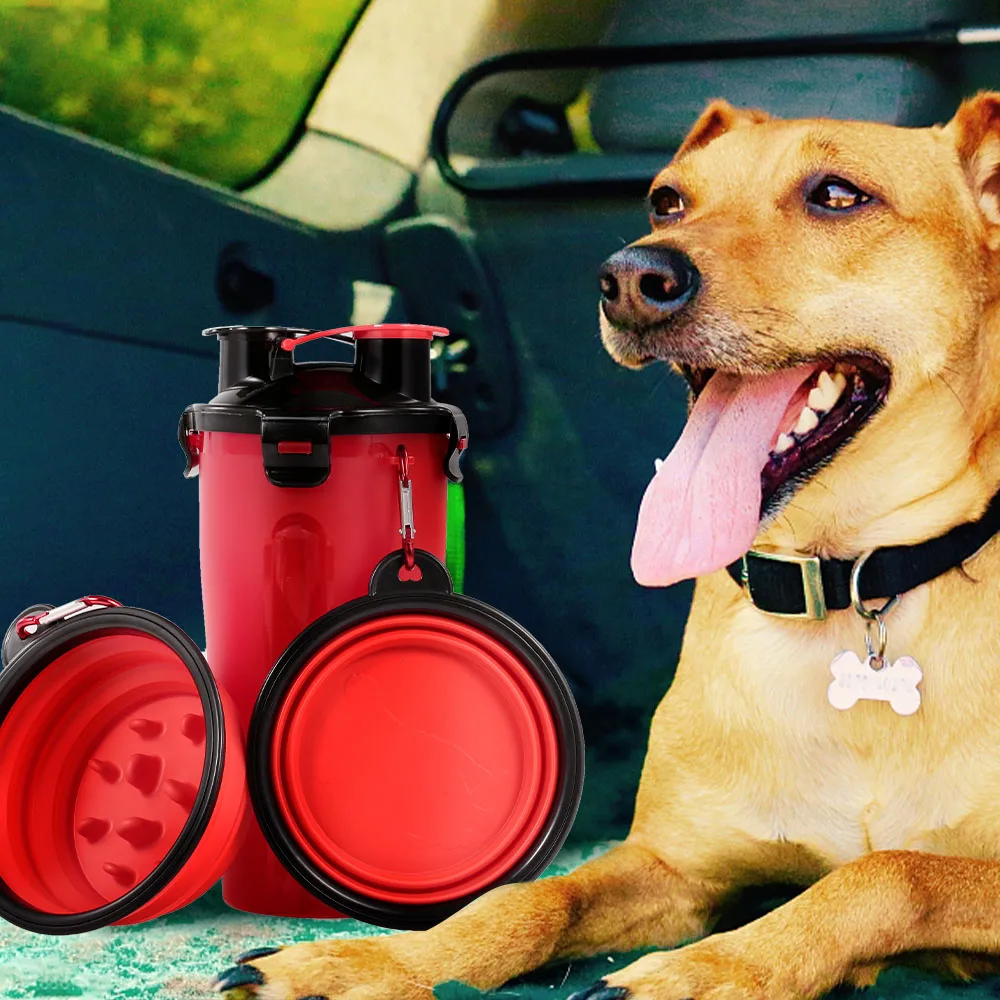 Water and Food Dual-use Bottle Feeder Container with Collapsible Pet Dog Bowls for Outdoor Dog Walking Hiking Travelling
Water and Food Dual-use Bottle Feeder Container with Collapsible Pet Dog Bowls for Outdoor Dog Walking Hiking Travelling