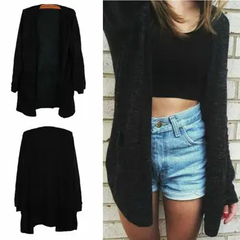 Sexy Pocket Fitted Cardigan women sweaters fall 2019 Knitted Sweater Black Long Sleeve Tops Cardigan Sweater Ladies Casual Tops
Sexy Pocket Fitted Cardigan women sweaters fall 2019 Knitted Sweater Black Long Sleeve Tops Cardigan Sweater Ladies Casual Tops