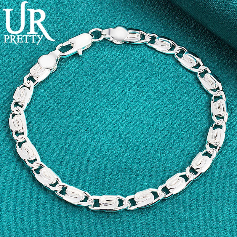 URPRETTY 925 Sterling Silver Simple Chain Bracelet For Man Women Wedding Party Jewelry Gift 
URPRETTY 925 Sterling Silver Simple Chain Bracelet For Man Women Wedding Party Jewelry Gift