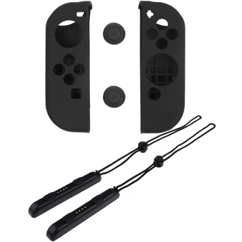1 Pair for Joy-Con Gel Guards with Thumb Grips Caps(Black) & 2Pcs Portable Wristband Carrying Rope for Nintendo Switch
1 Pair for Joy-Con Gel Guards with Thumb Grips Caps(Black) & 2Pcs Portable Wristband Carrying Rope for Nintendo Switch