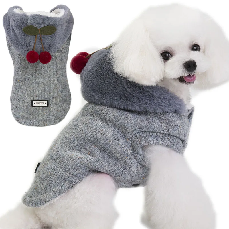 Knitted Pet Clothes Warm Coat Fur Hooded Costume Cherry Decor Outfits For Small Medium Dogs Chihuahua Pug Vest Jacket Apparel XL
Knitted Pet Clothes Warm Coat Fur Hooded Costume Cherry Decor Outfits For Small Medium Dogs Chihuahua Pug Vest Jacket Apparel XL