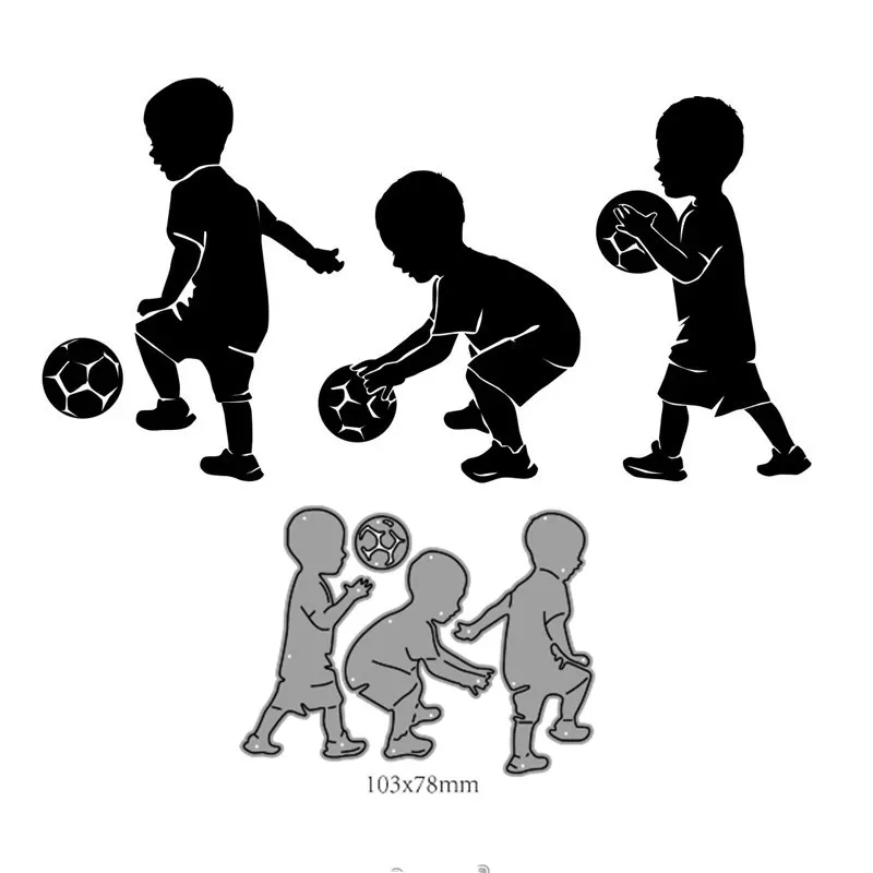 Metal Cutting Dies Cut Kid playing football Decoration Scrapbook Paper Craft Knife Mould Blade Punch Stencils
Metal Cutting Dies Cut Kid playing football Decoration Scrapbook Paper Craft Knife Mould Blade Punch Stencils