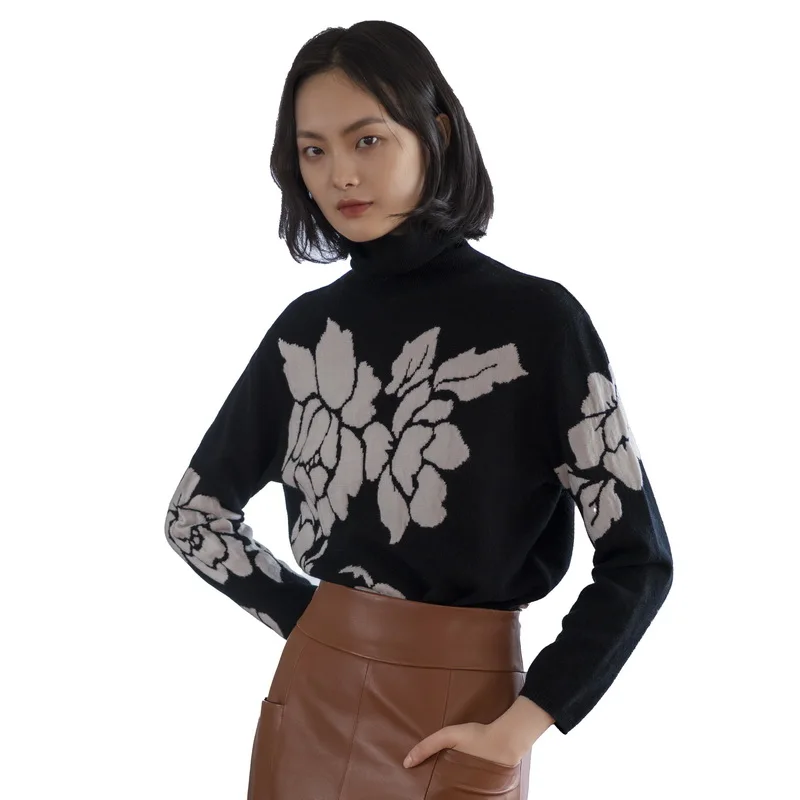 Womens Winter Sweaters Cashmere Fall Pullover Warm Flower Turtleneck 100% Sheep Wool Thick Jumper Sweater
Womens Winter Sweaters Cashmere Fall Pullover Warm Flower Turtleneck 100% Sheep Wool Thick Jumper Sweater