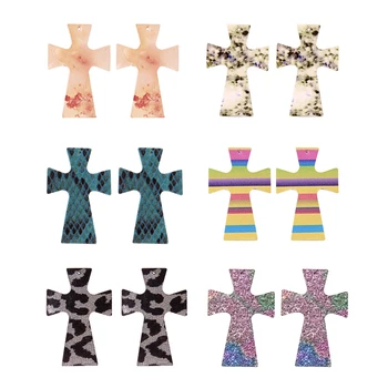 50Pcs/lot Snakeskin Print Pu Leather Earrings Collection Cross Charm Jewelry Accessory For DIY Handmade Making Earings Wholesale 
50Pcs/lot Snakeskin Print Pu Leather Earrings Collection Cross Charm Jewelry Accessory For DIY Handmade Making Earings Wholesale
