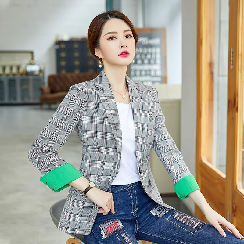 Hj1952 Plaid Small Suit Coat 2019 New Career Suit Women's Fashion Workplace Leisure Suit Interview Formal Wear
Hj1952 Plaid Small Suit Coat 2019 New Career Suit Women's Fashion Workplace Leisure Suit Interview Formal Wear