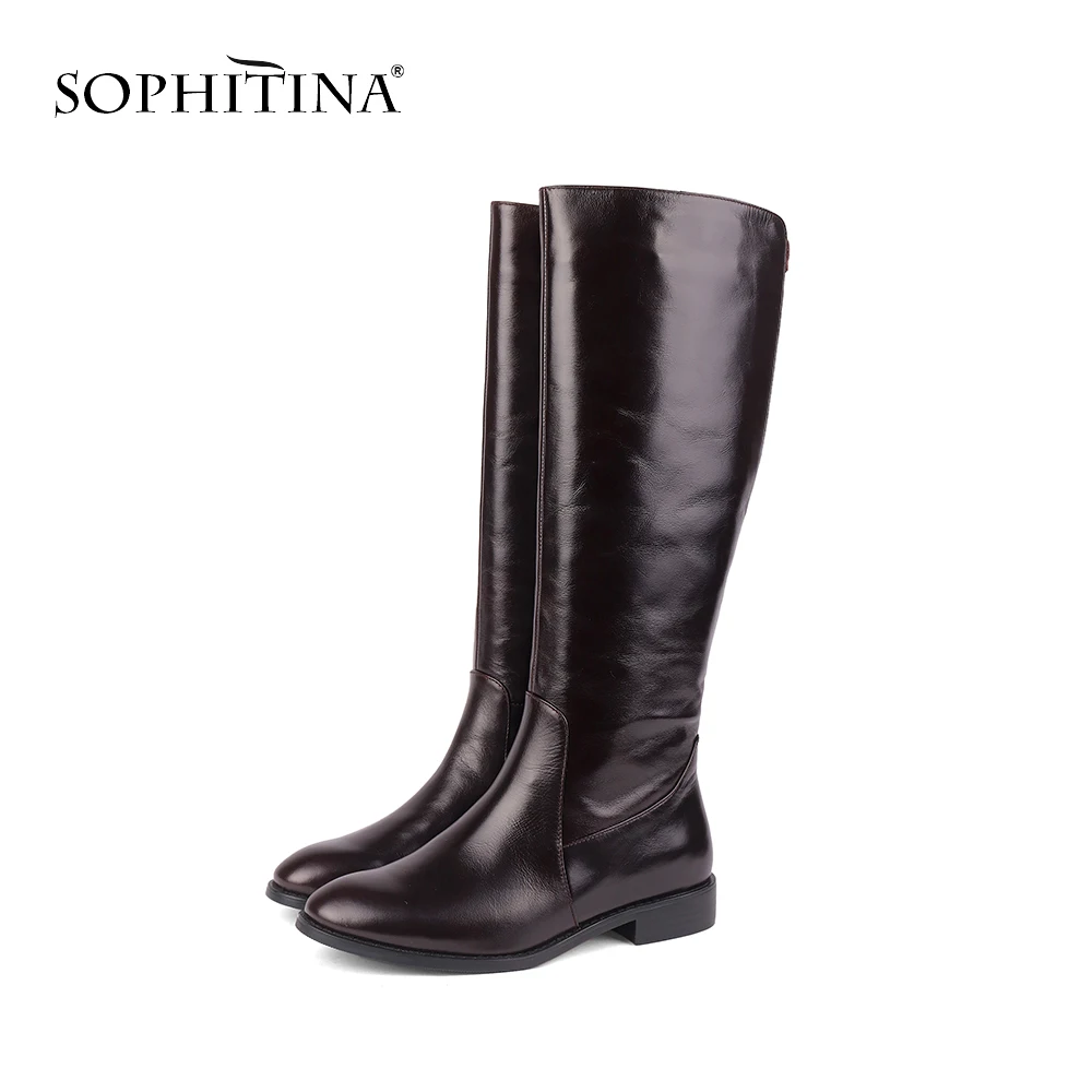 SOPHITINA New Women's Boots High Quality Genuine Leather Comfortable Round Toe Square Heel Shoes Fashion Handmade Boots SC459
SOPHITINA New Women's Boots High Quality Genuine Leather Comfortable Round Toe Square Heel Shoes Fashion Handmade Boots SC459