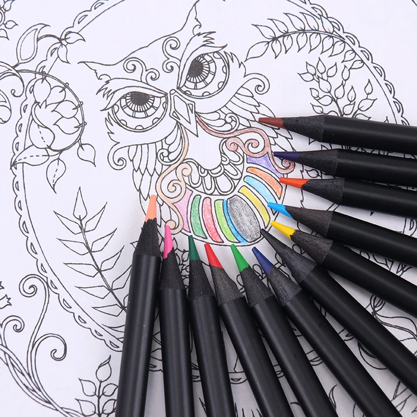 12 Color Black Wooden Pencils Painting Pen Color Lead Pencil Writing Painting Office Stationery Pencils Gifts For Students New 12 Color Black Wooden Pencils Painting Pen Color Lead Pencil Writing Painting Office Stationery Pencils Gifts For Students New