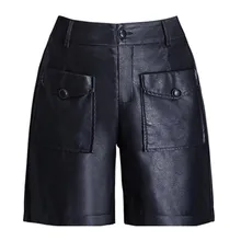 2022 Autumn PU Leather Bermuda Shorts For Women High Waist Knee Length Shorts Loose Motorcycle Punk Black Bermudas Mujer
2022 Autumn PU Leather Bermuda Shorts For Women High Waist Knee Length Shorts Loose Motorcycle Punk Black Bermudas Mujer