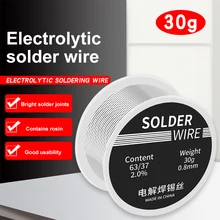 30g Welding Solder Wire High Purity Low Fusion Spot 0.8 mm Rosin Soldering Wire Roll for Electrical Soldering DIY Electronics
30g Welding Solder Wire High Purity Low Fusion Spot 0.8 mm Rosin Soldering Wire Roll for Electrical Soldering DIY Electronics