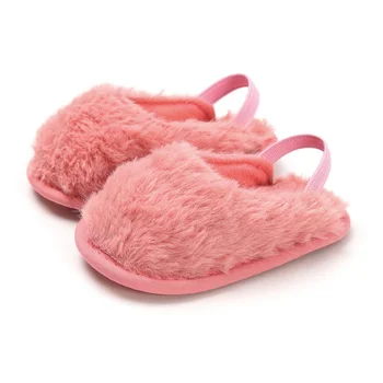 

Baby Girl Boy Velvet Slipper Toddler Crib First Walkers Shoes Winter Infant Soft Soled Warm Infant Prewalker Shoes 1-18M B
