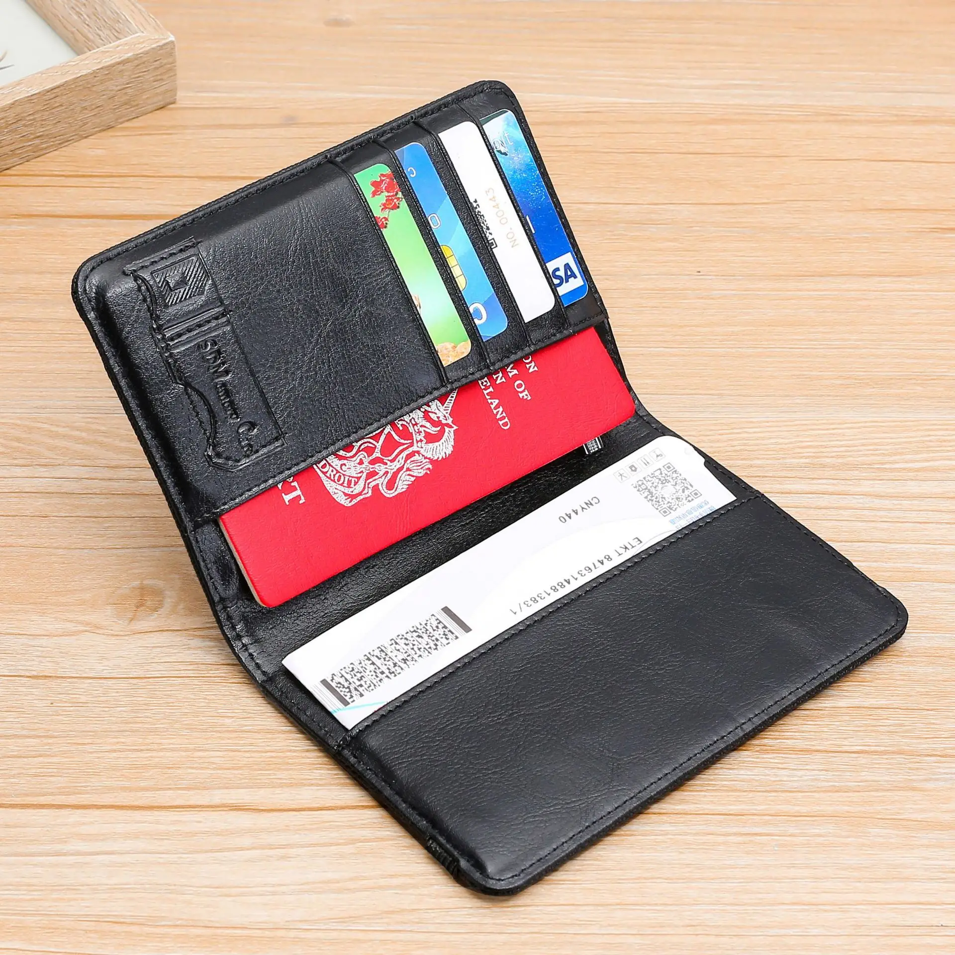 Durable PVC Oil Waxed PU Leather Passport Holder Air Ticket Slot Certificate License Memory SD Postion RFID Protected Card Bag
Durable PVC Oil Waxed PU Leather Passport Holder Air Ticket Slot Certificate License Memory SD Postion RFID Protected Card Bag