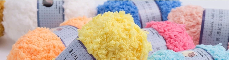 Description Picture 5 of itemSoft Smooth Yarn Baby Knitting Wool Yarn Thick Yarn Fiber Velvet Yarn Hand Knitting Wool Crochet Yarn for DIY Sweater