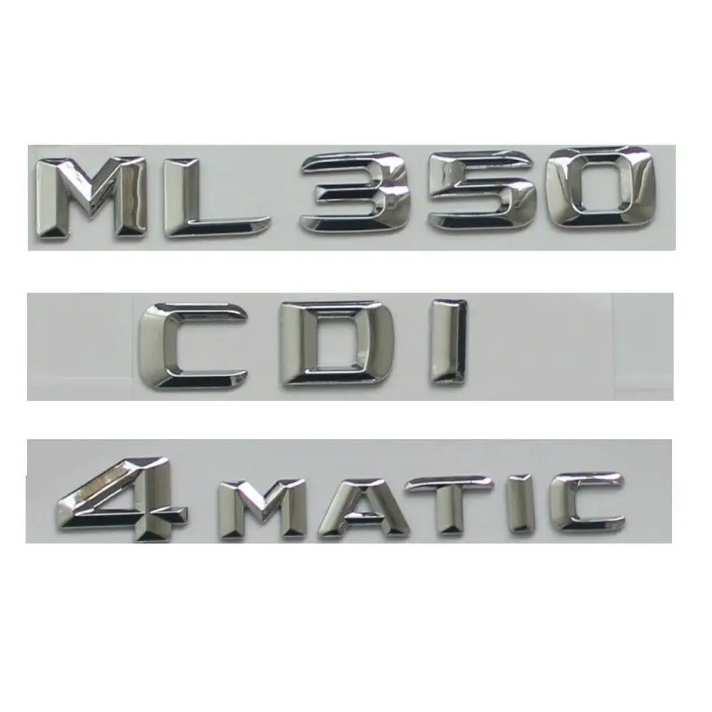Хромированный багажник 3D эмблемы шрифта Значки для Mercedes W166 W164 ML350 CDI 4matic |