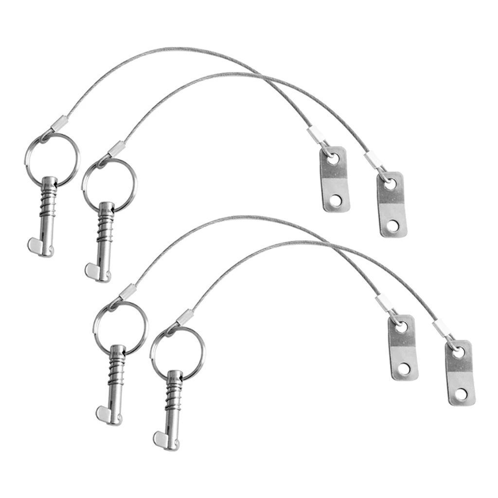 4 шт. быстроразъемный штифтовый ремешок из нержавеющей стали для лодки Bimini Top Deck