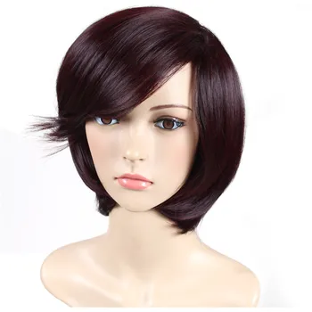 Beiyufei Hair SHort Synthetic Straight Natural Brown Wigs with Side Bangs Heat Resistant Party Wigs for White/Black Women 
Beiyufei Hair SHort Synthetic Straight Natural Brown Wigs with Side Bangs Heat Resistant Party Wigs for White/Black Women