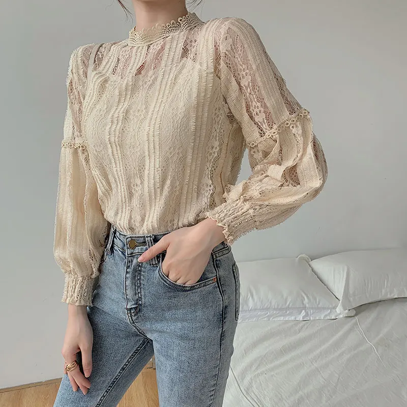 ZOSOL 2020spring and autumn blouse for women is hollowed out, loose and slim with round neck and lace shirt
ZOSOL 2020spring and autumn blouse for women is hollowed out, loose and slim with round neck and lace shirt