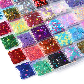 6 Grid/Lot Heart/Shell Shape Nail Glitter Powder Sequins Colorful Nail Flakes Sticker 3D DIY Nail Sliders Dust Decorations
6 Grid/Lot Heart/Shell Shape Nail Glitter Powder Sequins Colorful Nail Flakes Sticker 3D DIY Nail Sliders Dust Decorations