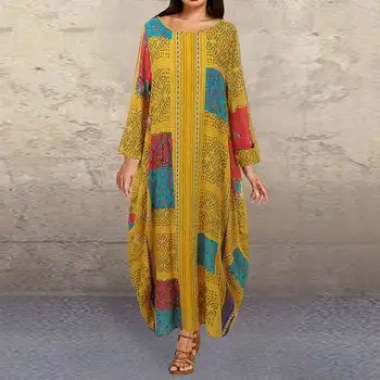 Plus Size Women's Summer Sundress 2020 ZANZEA Vintage Printed Maxi Dress Long Sleeve Tunic Vestidos Female Casual O Neck Robe
Plus Size Women's Summer Sundress 2020 ZANZEA Vintage Printed Maxi Dress Long Sleeve Tunic Vestidos Female Casual O Neck Robe