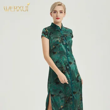 silk dresses women natural 2020 spring summer green qipao floral office casual sexy beach party dress plus size high quality
silk dresses women natural 2020 spring summer green qipao floral office casual sexy beach party dress plus size high quality