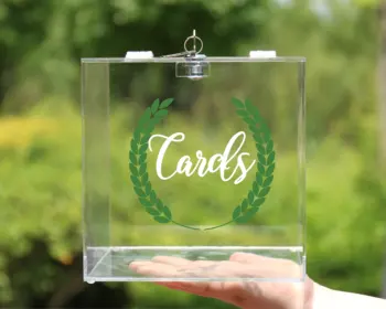 Acrylic Card Box, 8" 10" 12" with Lid Lock Key Crystal Display Storage Party Favor Holder Keepsake Text Wedding Birthday Cards
Acrylic Card Box, 8" 10" 12" with Lid Lock Key Crystal Display Storage Party Favor Holder Keepsake Text Wedding Birthday Cards