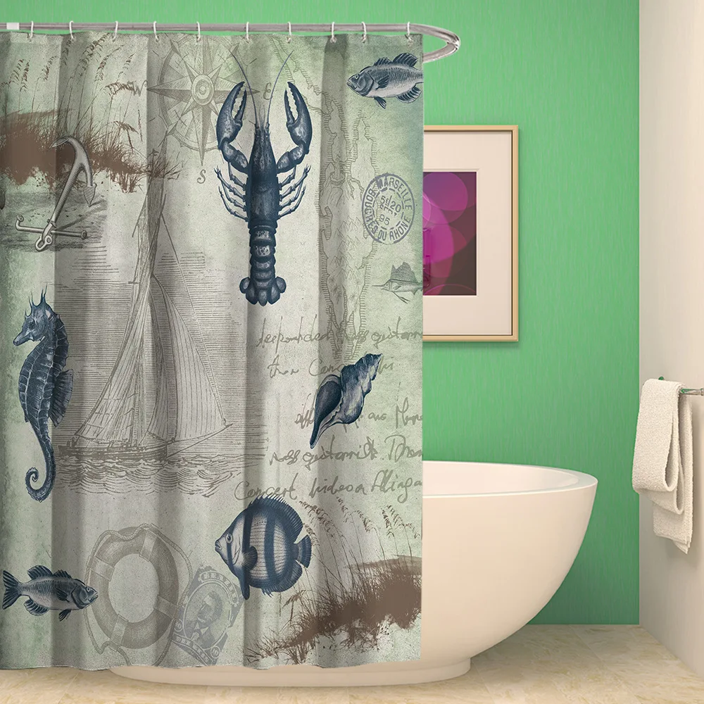 Simple And Creative Mediterranean Sailing Navigation 3D Printed Mouldproof Shower Curtain Partition Curtain
Simple And Creative Mediterranean Sailing Navigation 3D Printed Mouldproof Shower Curtain Partition Curtain