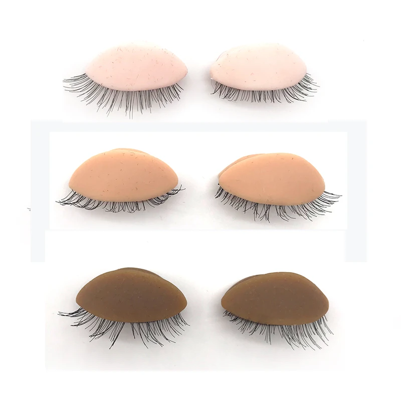 3 Colors Mannequin Head Replacement Eyelids 1pair/3pairs Silicone Practice False Eyelash Extensions Makeup Model Removable
3 Colors Mannequin Head Replacement Eyelids 1pair/3pairs Silicone Practice False Eyelash Extensions Makeup Model Removable