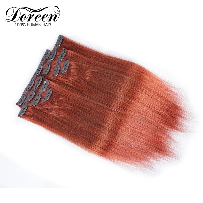 14 to 26 Doreen Machine Made Remy Real Human Hair Extensions Clip in Fox red Straight Clip ins 160 grams 10 pieces/set
14 to 26 Doreen Machine Made Remy Real Human Hair Extensions Clip in Fox red Straight Clip ins 160 grams 10 pieces/set