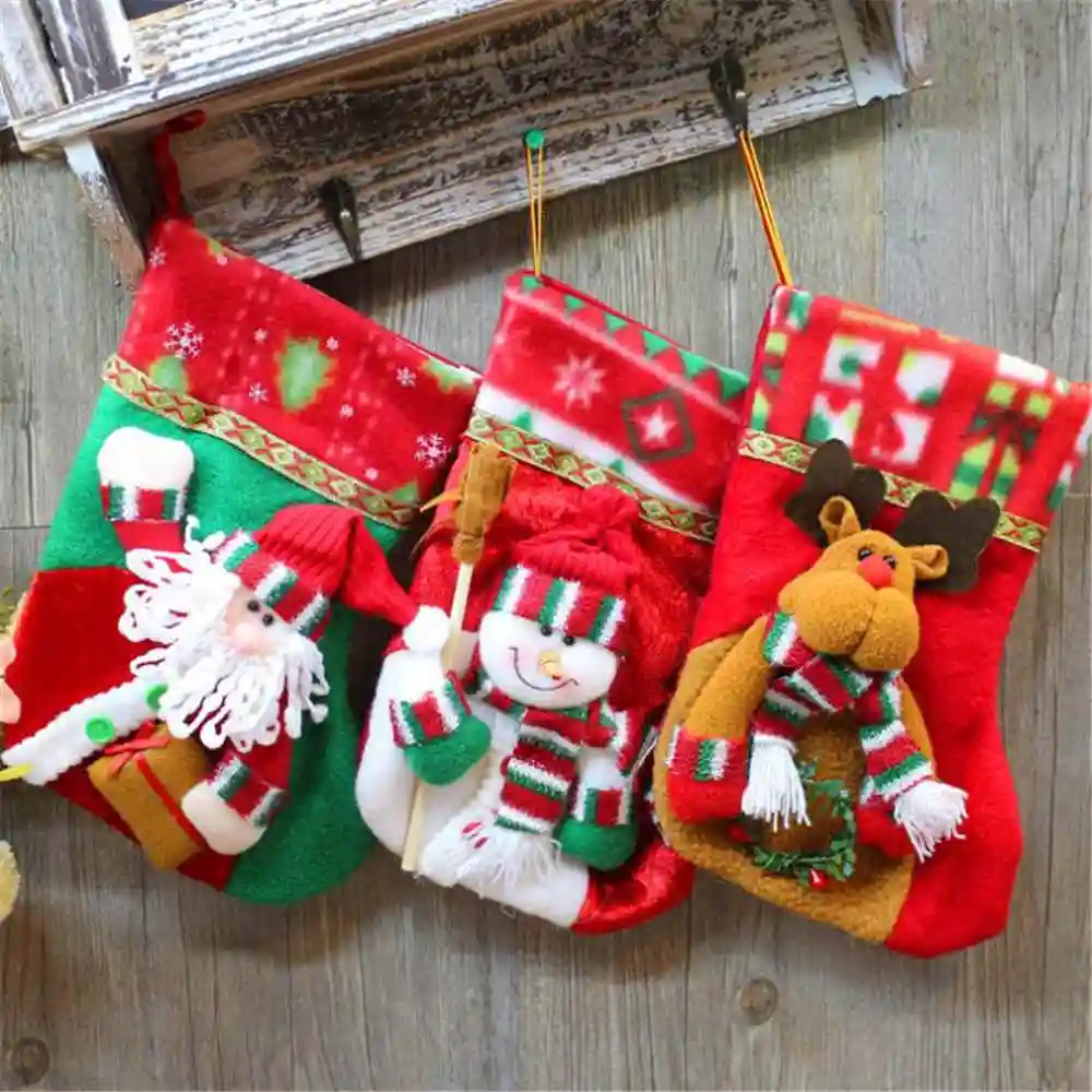 christmas sock gift bag christmas tree pendant decorative socks
