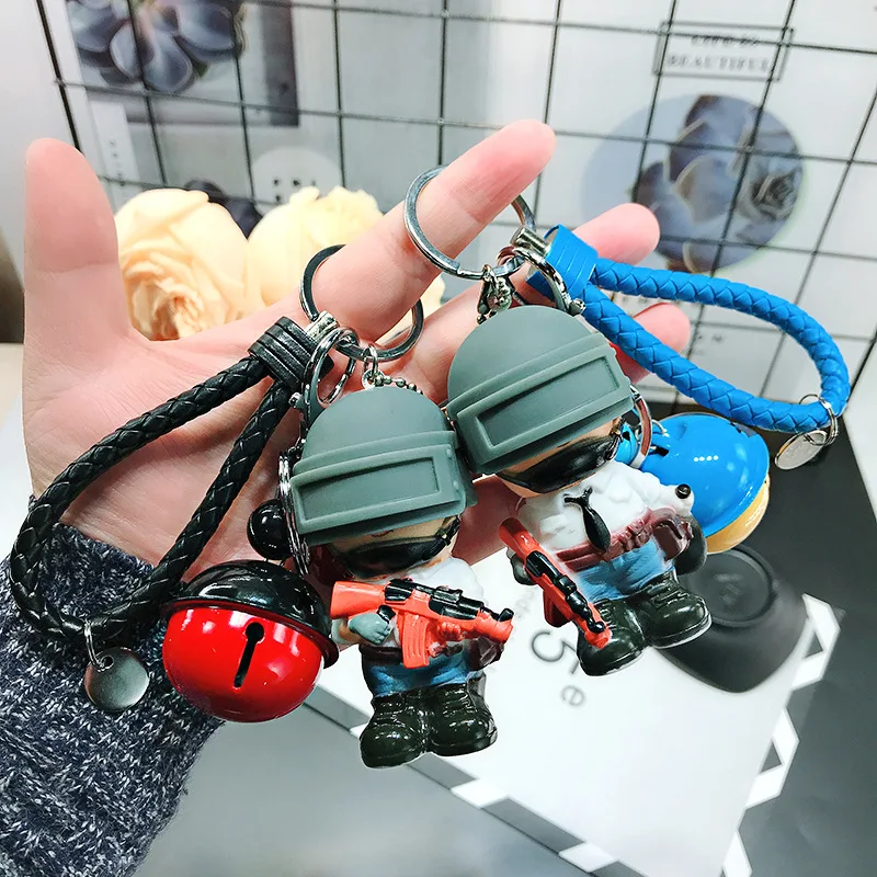 Cartoon Game Pubg Keychain Level 3 Helmet PVC Doll Saucepan Gun Key Chain Fans Battle Grounds 98k Keyring Gifts For Men Llaveros
Cartoon Game Pubg Keychain Level 3 Helmet PVC Doll Saucepan Gun Key Chain Fans Battle Grounds 98k Keyring Gifts For Men Llaveros