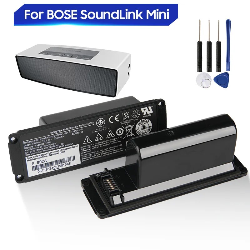 Original Replacement Battery For BOSE SoundLink Mini I Bluetooth 061386 061385 061384 063404 063287 Genuine Battery 2230mAh
Original Replacement Battery For BOSE SoundLink Mini I Bluetooth 061386 061385 061384 063404 063287 Genuine Battery 2230mAh