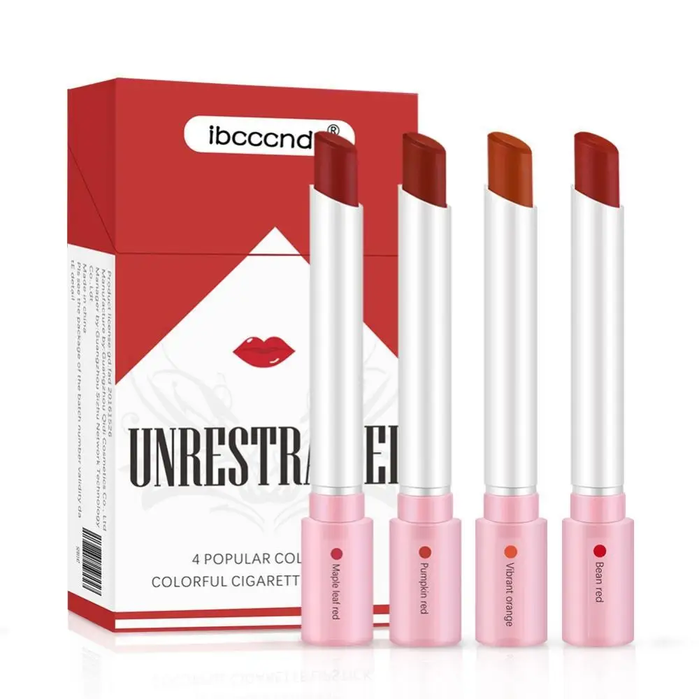 4pcs/set Lipstick Kit Mini Soft Matte Velvet Easy To Color Lip Stick Cigarette Case Shaped Box Makeup Accessory For Women
4pcs/set Lipstick Kit Mini Soft Matte Velvet Easy To Color Lip Stick Cigarette Case Shaped Box Makeup Accessory For Women