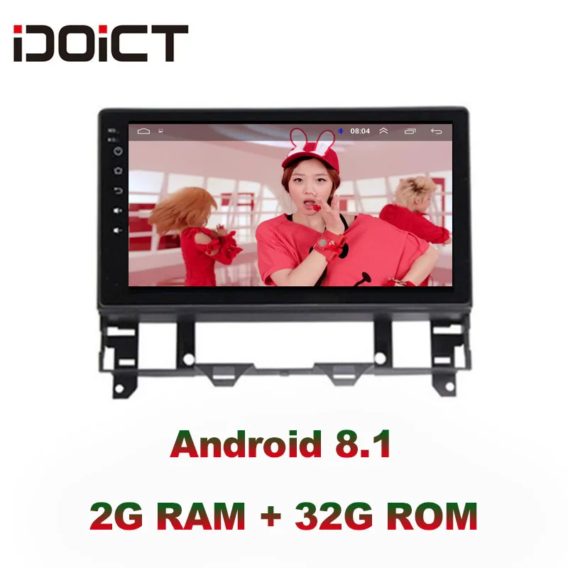 IDOICT Android 8 1 IPS 2G + 32G ядерный автомобильный DVD плеер GPS навигация Мультимедиа для Mazda 6