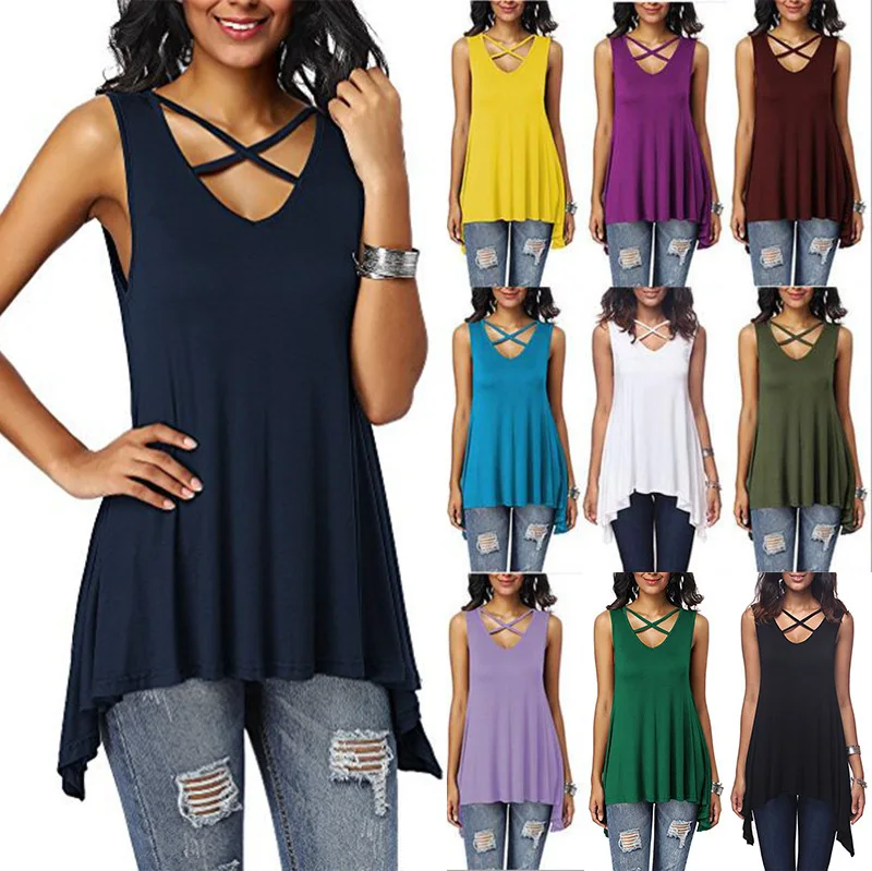 Summer women t-shirt with sleeveless lace Up Sexy V Neck top with holes femme basic t-shirt women Plus size 3XL
Summer women t-shirt with sleeveless lace Up Sexy V Neck top with holes femme basic t-shirt women Plus size 3XL
