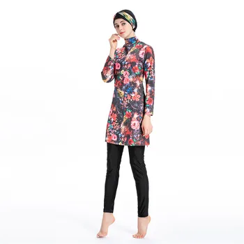 Waterproof Burkini 2020 New With Cap Muslim Swimsuit Print Islamic Swimwear Three-piece Swimming Clothes Maio Feminino Praia 
Waterproof Burkini 2020 New With Cap Muslim Swimsuit Print Islamic Swimwear Three-piece Swimming Clothes Maio Feminino Praia