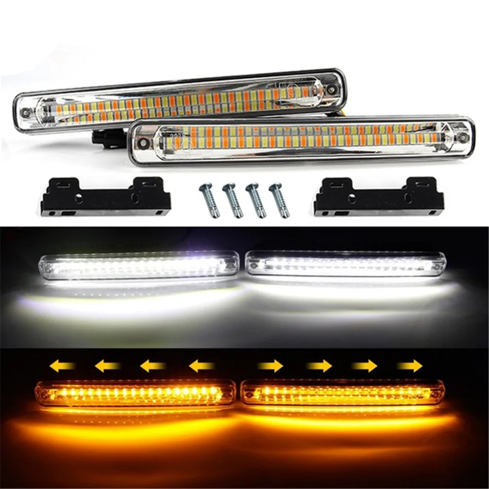 2 PCS DRL Car Flexible LED Daytime Running Lights Turn Signal Lamp Headlight Waterproof Guide Strip lamp Car Styling Accessories
2 PCS DRL Car Flexible LED Daytime Running Lights Turn Signal Lamp Headlight Waterproof Guide Strip lamp Car Styling Accessories