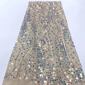 Hot French Nigerian sequins net lace,African tulle mesh lace fabric high quality for party wedding dress 5yards/lot K-L918
Hot French Nigerian sequins net lace,African tulle mesh lace fabric high quality for party wedding dress 5yards/lot K-L918