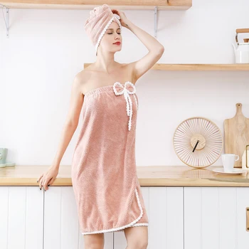 Women Dry Hair Bath Towel Skirt Suit Travel Super Absorbent Wearable Beach Towel Turban Female Soft Bath Towels for Adults
Women Dry Hair Bath Towel Skirt Suit Travel Super Absorbent Wearable Beach Towel Turban Female Soft Bath Towels for Adults