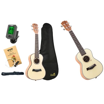 Bws Est&1988 2Pcs Ukulele 23 Inch Spruce Wood Acoustic Cutaway Guitar 4 String - with Accessories & Without Accessories
Bws Est&1988 2Pcs Ukulele 23 Inch Spruce Wood Acoustic Cutaway Guitar 4 String - with Accessories & Without Accessories