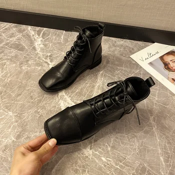 Short Boots Woman Autumn Single Boots 2019 Flat Bottom Square Coarse With Genuine Leather Boots Woman
Short Boots Woman Autumn Single Boots 2019 Flat Bottom Square Coarse With Genuine Leather Boots Woman