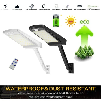 56 LEDs Solar Light 3 Modes Dimmable Solar Garden Light Outdoors Waterproof Solar Powered Wall Light PIR Motion Sensor
56 LEDs Solar Light 3 Modes Dimmable Solar Garden Light Outdoors Waterproof Solar Powered Wall Light PIR Motion Sensor