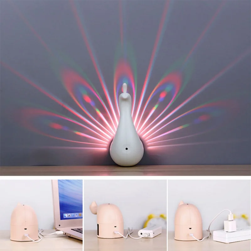 Touch Creative Wall Lamp New Strange Peacock Projection USB Remote control Night Light Novelty Lighting
Touch Creative Wall Lamp New Strange Peacock Projection USB Remote control Night Light Novelty Lighting
