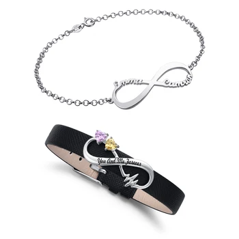 AILIN Women Girls Infinity Bracelets For Her Name&Birthstone Bracelet Wedding Party Sterling Silver Jewelry Anniversary Gift
AILIN Women Girls Infinity Bracelets For Her Name&Birthstone Bracelet Wedding Party Sterling Silver Jewelry Anniversary Gift